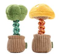 PETCUTE Juguetes para Perros Indestructibles,Juguete de Peluche para Perro 2 Piezas,Juguete Interactivo para Cachorros,Juguetes Masticables para Perros,Ideal para Perros Pequeños y Medianos