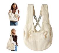 PETCUTE Manos Libres Bolso Perro Pequeño,Lavable Bolsa Transporte Perro de hasta 6 Kg, Mochila para Perros Pequeños con Cinturón de Seguridad, Placa Inferior Extraíble,para Viajar