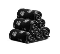 PETCUTE Manta para Perros,6 Piezas de Paquete Manta Suave y Cálida para Mascotas con Estampado de Patas,Mantas Lavable para Perros Pequeño y Medianos(60 * 70cm)
