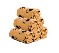 PETCUTE Manta para Perros,6 Piezas de Paquete Manta Suave y Cálida para Mascotas con Estampado de Patas,Mantas Lavable para Perros Pequeño y Medianos(60 * 70cm)
