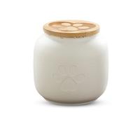 PETCUTE Mini Urnas de Cremación para Cenizas de Perros y Gatos,Urnas de Mascotas para Cenizas de Perros,Urna de Cerámica para Perro,Urna Funerarias para Mascotas,Blanco,500ml