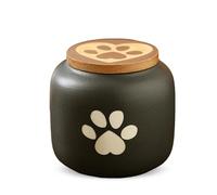 PETCUTE Mini Urnas de Cremación para Cenizas de Perros y Gatos,Urnas de Mascotas para Cenizas de Perros,Urna de Cerámica para Perro,Urna Funerarias para Mascotas,Negro,180ml