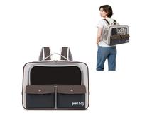 PETCUTE Mochila 2 en 1 para Gatos con Ruedas, Transpirable, hasta 7,5 kg | Mochila Transportin Perros con Ruedas,Transpirable,Transportín Plegable para Mascotas con Alfombrilla Extraíble,Arnés Interno