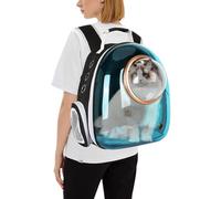 PETCUTE Mochila Cápsula Espacio para Mascotas,Transpirable Mochila para Gatos Al Aire Libre,Mochila Gato y Perros con Correa de Seguridad Interna,Portador De Mascotas para Viajes Senderismo