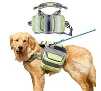 PETCUTE Mochila con Arnés para Perro,Impermeable Mochilas para Perros con Bandas Reflectantes,Mochila de Senderismo para Mascotas con Bolsillos de Almacenamiento,para Senderismo, Viajes,Camping