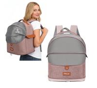 PETCUTE Mochila para Gatos de Malla Transpirable,Mochila Transportadora Extensible para Perros Pequeños con Alfombrilla Extraíble y Arnés Interno,Ideal para Viajes, Senderismo y Acampadas