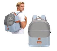 PETCUTE Mochila para Gatos de Malla Transpirable,Mochila Transportadora Extensible para Perros Pequeños con Alfombrilla Extraíble y Arnés Interno,Ideal para Viajes, Senderismo y Acampadas