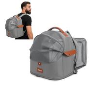PETCUTE Mochila para Gatos de Malla Transpirable,Mochila Transportadora Extensible para Perros Pequeños con Alfombrilla Extraíble y Arnés Interno,Ideal para Viajes, Senderismo y Acampadas