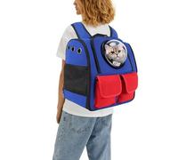 PETCUTE Mochila para Gatos,Mochila Transportín Perro,Plegable Mochila para Transporte de Mascotas con Cápsula Espacial Ventilada,Mochila Transportín Gato con Cama de Felpa Suave,Aerolínea Aprobada