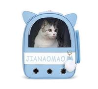 PETCUTE Mochila para Gatos,Plegable Mochila Transportadora para Mascotas con Ventana de Malla,Mochila Transportín Gato con Alfombrilla Extraíble,Aprobado por Aerolíneas,hasta 6.5 kg