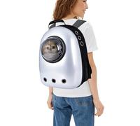 PETCUTE Mochila para Mascota,Transpirable Mochila Transportín Perro con Correa de Hombro Ajustable,Cremalleras Dobles,Bolsa de Transporte de Burbujas para Gato de Perro Pequeños Animales