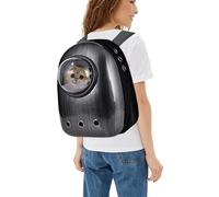 PETCUTE Mochila para Mascota,Transpirable Mochila Transportín Perro con Correa de Hombro Ajustable,Cremalleras Dobles,Bolsa de Transporte de Burbujas para Gato de Perro Pequeños Animales Azul