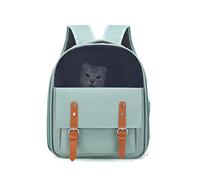 PETCUTE Mochila para Mascotas,Mochila para Perros con Diseño Ventilado,Almohadilla Desmontable,Transpirable Bolsa Transporte para Perros Gatos con Cinturón de Seguridad Interno