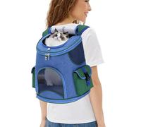 PETCUTE Mochila para para Gatos y Perros,Mochila Portadora de Mascotas Plegable con Correa De Seguridad Interior,Tapete Desmontable,Bolsa de Transporte para Mascotas para Viajar,hasta 6kg