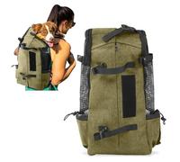 PETCUTE Mochila para Perros Bolsa Transportin Gato Perro Medianos Transpirable Bolsa Portaperro para Caminatas Portátil Viaje hasta 10kg Marrón Claro