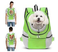 PETCUTE Mochila para Perros Mochila Bolsos para Perros pequeños transportador de Perros portabebés para Perros,Verde,L