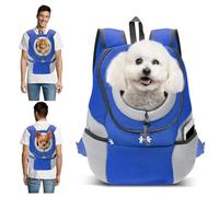 PETCUTE Mochila para Perros Mochila Bolsos para Perros pequeños transportador de Perros portabebés para Perros,Azul,XL