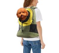 PETCUTE Mochila para Perros,Mochila Transpirable con Doble Hombro para Perros,Diseño de Cabeza hacia Afuera,Ajustable Mochilas para Mascotas con Correa de Seguridad Interior,Aerolínea Aprobada