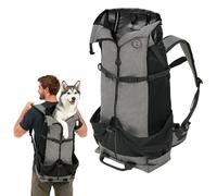 PETCUTE Mochila para Perros,Mochila Transpirable para Gatos con Forro Impermeable,Transportín Plegable para Perros con Arnés de Seguridad,Fondo Rígido,para Viajar,Hacer Senderismo y pasear
