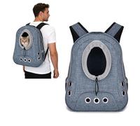 PETCUTE Mochila para Perros,Transpirable Transportín para Perros y Gatos Pequeños,Manos Libres,Bolsa de Viaje Ajustable para Mascotas con Correa de Seguridad Interior,para Viajes y Senderismo,M