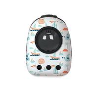 PETCUTE Mochila para Transporte de Mascotas,Transpirable Mochila Transportín Perro con Correa de Hombro Ajustable,Colchón Suave,Bolsa de Transporte de Burbujas para Gato de Perro Pequeños Animales