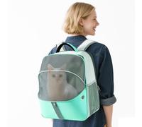 PETCUTE Mochila Perro Pequeños Bolsa para Transportar Gatos Mochila Mascotas Transpirable Viaje Mochila para Llevar Perros Gato Azul