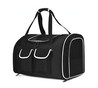 PETCUTE Mochila transportadora para mascotas, mochila plegable con alfombrilla de lana desmontable para gatos y perros pequeños, aprobada por aerolíneas