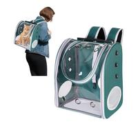 PETCUTE Mochila Transportín Gato,Mochila Transportín Perro Bien Ventilado con Correa de Seguridad Interior, Transparente Bolsa de Transporte para Gatos y Perros con Colchón Suave,Aerolínea Aprobada