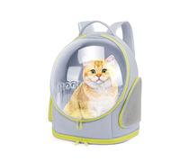 PETCUTE Mochila Transportín Perro Gatos con Diseño Ventilado,Mochila para Gatos Perros con Burbujas,Mochila Plegable para Mascotas con Correa de Seguridad Interior,Almohadilla Extraíble,para Viajar
