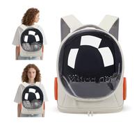 PETCUTE Mochila Transportín Perro,Mochilas para Gatos y Perro,Cápsula Espacial,Bolsa para Mascotas Portátil y Plegable con Correa de Seguridad Interior,Almohadilla Extraíble,para Viajes de Camping