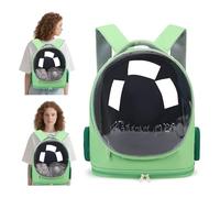 PETCUTE Mochila Transportín Perro,Mochilas para Gatos y Perro,Cápsula Espacial,Bolsa para Mascotas Portátil y Plegable con Correa de Seguridad Interior,Almohadilla Extraíble,para Viajes de Camping