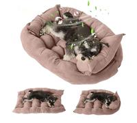 PETCUTE Ortopédica Camas Perro Grande,Multifuncional Cama para Perros,Colchoneta Perro Antideslizante,Cama para Mascotas Lavable a Máquina,Tres Formas Rosa 1 S
