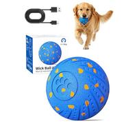 PETCUTE Pelota Interactiva Perro, Juguetes para Perros Inteligente, Pelota Perro Rebotadora Automatico con 3 Modos, Recargable USB,Jumping Pelotas para Perros Medianos y Grandes,Azul