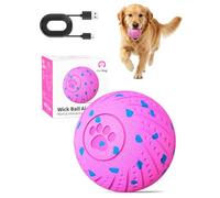 PETCUTE Pelota Interactiva Perro, Juguetes para Perros Inteligente, Pelota Perro Rebotadora Automatico con 3 Modos, Recargable USB,Jumping Pelotas para Perros Medianos y Grandes,Rosa