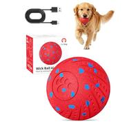 PETCUTE Pelota Interactiva Perro, Juguetes para Perros Inteligente, Pelota Perro Rebotadora Automatico con 3 Modos, Recargable USB,Jumping Pelotas para Perros Medianos y Grandes,Rojo