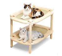 PETCUTE Rascador de Doble Capa para Gatos,Multifuncional,Transpirable,Cama para Gatos de Doble Capa,Juguete Rascador para Gato,Resistente Al Desgaste,para Dormir en Interiores, Muebles