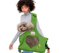 PETCUTE Transpirable Bolso Perro Pequeño, Bolsa Transporte Ajustable para Perros, para Perro y Gato Paseos al Aire Libre Viajes-Verde