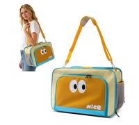PETCUTE Transportín Extensible para Gato y Perro, Bolsa de Transporte Plegable y Transpirable, Bolsa Viaje para Gatos con Correa al Hombro y Cojín Lavable,Ideal para Automóvil/Compras/Aire Libre