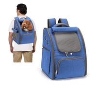 PETCUTE Transportin Gato Mochila Perro Pequeños Bolsa para Transportar Gatos Transpirable Viaje Mochila para Llevar Perros Gato Azul