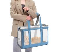 PETCUTE Transportín Gato Pequeño,Bolsa Transporte Mascotas con Correa de Seguridad Interior,Transpirable,Duradera,Bolsa Viaje Portátil para Mascotas,Colchón Suave,Transportín para Perros