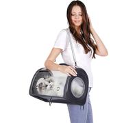 PETCUTE Transportín Gato Perro,Bolsa para Mascotas para Perro Gato Transpirable con Mango Cómodo,Bolsa de Transporte para Mascota con Correa de Hombro Ajustable,Bolsa de Viaje para Gatos