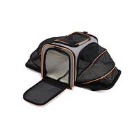 PETCUTE Transportín Gato Perro Extensible, Bolsa de Transportar Mascotas, Aprobado por aerolínea,Plegable Transportín Perro Pequeño con Colchón Suave y Hebilla de Seguridad,para Coche, Avión, Viaje