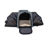PETCUTE Transportín Gato Perro Extensible, Bolsa de Transportar Mascotas, Aprobado por aerolínea,Plegable Transportín Perro Pequeño con Colchón Suave y Hebilla de Seguridad,para Coche, Avión, Viaje