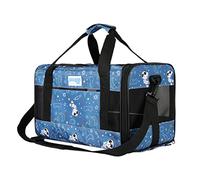 PETCUTE Transportin Gato Plegable,Aprobado por Aerolíneas,Bolsa de Transporte para Mascotas Transpirable con Colchón Suave,Transportadoras para Perro con Correa De Hombro Ajustable,Viajar en Tren,M