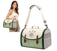 PETCUTE Transportín para Gatos y Perros, Bolsa de Transporte para Mascotas Plegables con Colchón Suave,Mochila Transportín Gato Bien Ventilado,Transportador de Viaje para Mascotas de hasta 8 kg