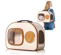 PETCUTE Transportín para Mascotas con Ruedas,Mochila para Gatos con Ruedas,Mochila para Perros con Asa Telescópica,Correa para Hombro,Carga de 6 kg,para Viajar en Tren/Automóvil/Restaurante/Avión