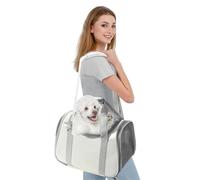 PETCUTE Transportín Perro Gato,Plegable Transportín Perro Pequeño con Correa de Hombro Ajustable, Bolsa Transporte Portátil y Transpirable para Mascotas con Colchón,Aerolínea Aprobado,hasta 10kg