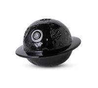 PETCUTE Urna Cenizas Perro,Forma del Planeta,Caja de Cerámica de Recuerdo de Urna para Mascotas,Urnas para Mascotas,Perros Pequeño,Gatos(Negro)