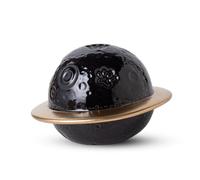 PETCUTE Urna Cenizas Perro,Forma del Planeta,Caja de Cerámica de Recuerdo de Urna para Mascotas,Urnas para Mascotas,Perros Pequeño,Gatos(Negro+Dorado)