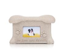 PETCUTE Urna para Cenizas de Perro,Resina,Urna de Recuerdo Conmemorativa de Mascotas,Caja Personalizada con Fotos,Urnas Cenizas Perros Personalizadas